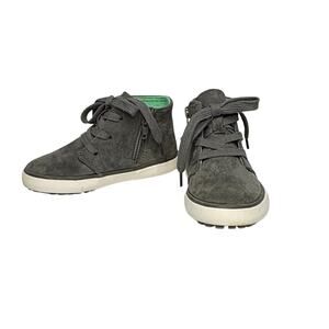 Cat & Jack Faux Suede High Top Boots 9 Gray Toddler Boy Casual Desert Brogan